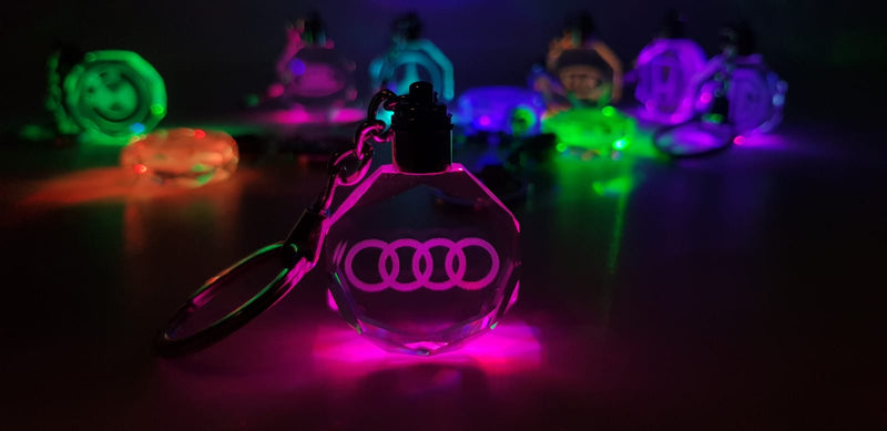 Smart Audi LED Keychain With Multiple Light Shades