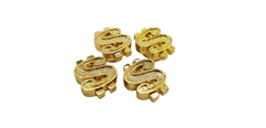 Dollar Style Tire Nozzle Golden 4 pcs