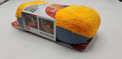 Microfiber Sponge For Washing and Polishing Orange - Grey 1 Pc