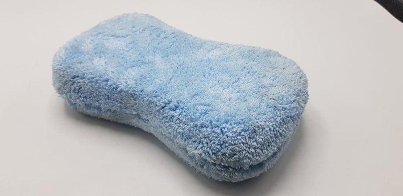 Microfiber Sponge For Washing and Polishing Blue 1 Pc