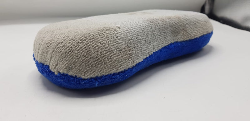 Microfiber Sponge For Washing and Polishing Grey - Blue 1 Pc