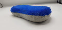 Microfiber Sponge For Washing and Polishing Grey - Blue 1 Pc