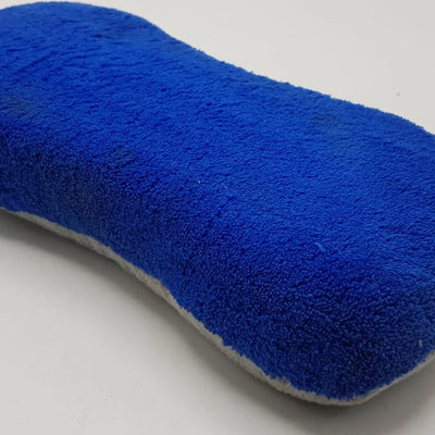 Microfiber Sponge For Washing and Polishing Grey - Blue 1 Pc