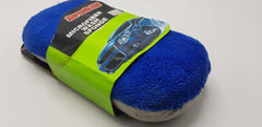 Microfiber Sponge For Washing and Polishing Grey - Blue 1 Pc