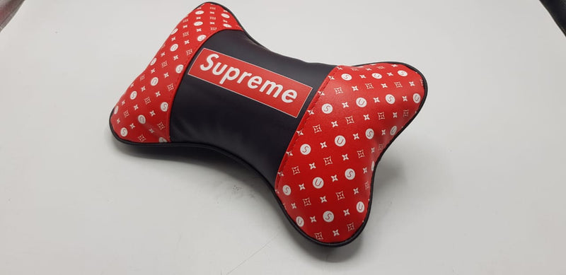 Premium Quality Headrest Supreme Red 2 Pcs Set