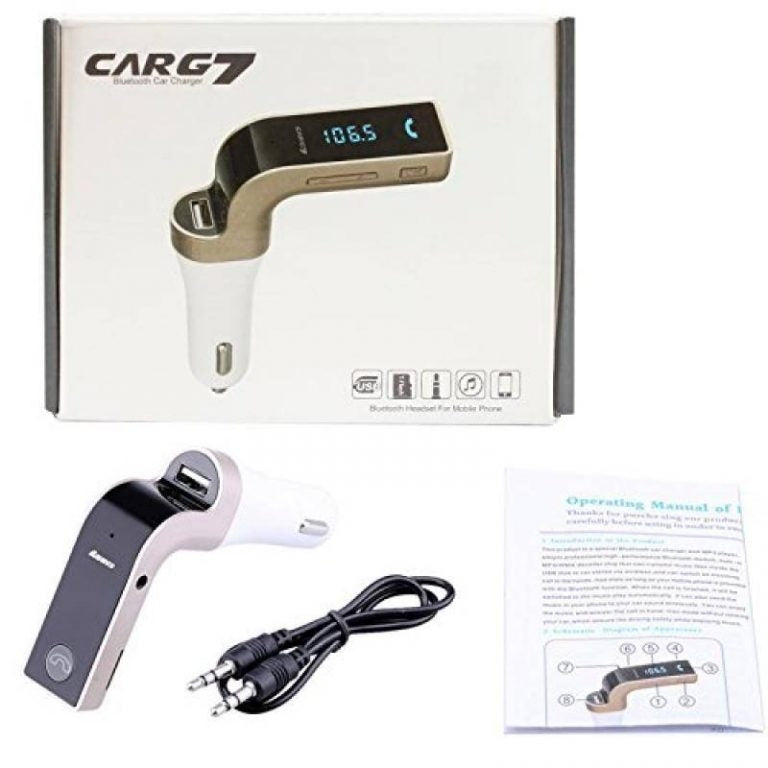 Wireless In-Car FM Transmitter Bluetooth Hands Free Car Kit