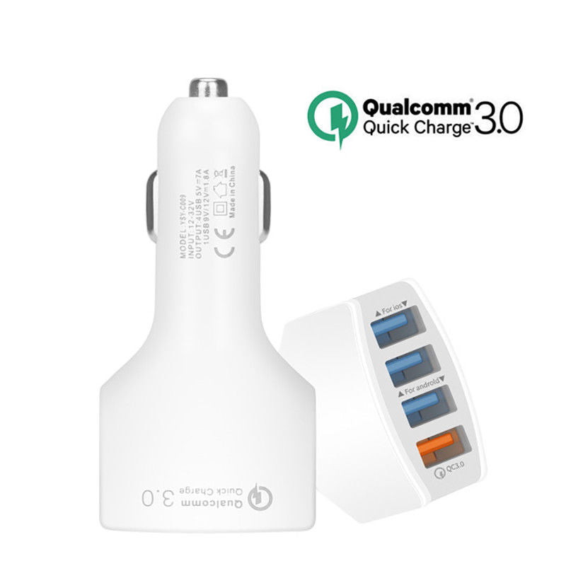 Qualcomm Quick Charge 3.0 Car Charger Adapter 4 Port USB Car Charger